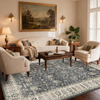 Floral Large Washable Rugs Living Room Lattice