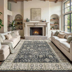 Floral Large Washable Rugs Living Room Lattice