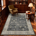 Floral Large Washable Rugs Living Room Lattice
