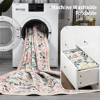Floral Living Room Rug Washable Low