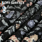 Floral Living Room Rug Washable Low