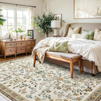 Floral Rugs for Living Room Boho Washable Area