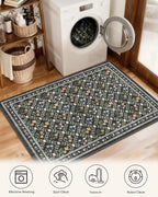 Floral Rugs for Living Room Boho Washable Area