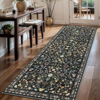 Floral Rugs for Living Room Boho Washable Area