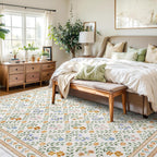Floral Rugs for Living Room Boho Washable Area
