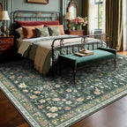 Floral Rugs for Living Room Boho Washable Area