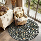 Floral Rugs for Living Room Boho Washable Area
