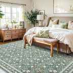 Floral Rugs for Living Room Boho Washable Area