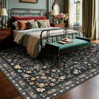 Floral Rugs for Living Room Boho Washable Area