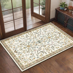 Floral Rugs for Living Room Boho Washable Area