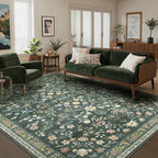 Floral Rugs for Living Room Boho Washable Area