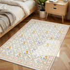 Floral Rugs for Living Room Boho Washable Area