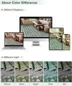 Floral Rugs for Living Room Boho Washable Area