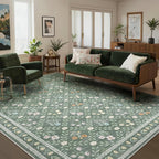 Floral Rugs for Living Room Boho Washable Area