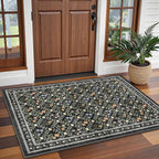 Floral Rugs for Living Room Boho Washable Area