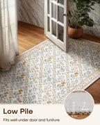 Floral Rugs for Living Room Boho Washable Area