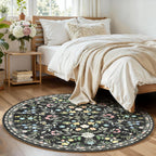 Floral Rugs for Living Room Boho Washable Area