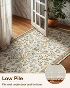 Floral Rugs for Living Room Boho Washable Area