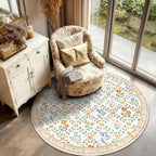 Floral Rugs for Living Room Boho Washable Area