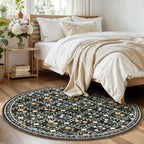 Floral Rugs for Living Room Boho Washable Area