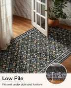 Floral Rugs for Living Room Boho Washable Area