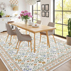 Floral Rugs for Living Room Boho Washable Area