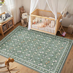 Floral Rugs for Living Room Boho Washable Area