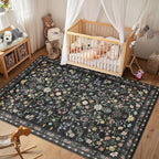 Floral Rugs for Living Room Boho Washable Area