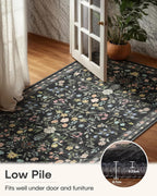 Floral Rugs for Living Room Boho Washable Area