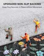 Floral Rugs for Living Room Boho Washable Area
