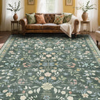 Floral Rugs for Living Room Boho Washable Area