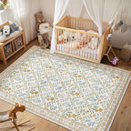 Floral Rugs for Living Room Boho Washable Area