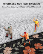 Floral Rugs for Living Room Boho Washable Area