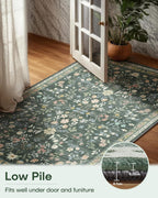 Floral Rugs for Living Room Boho Washable Area