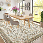 Floral Rugs for Living Room Boho Washable Area