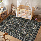 Floral Rugs for Living Room Boho Washable Area