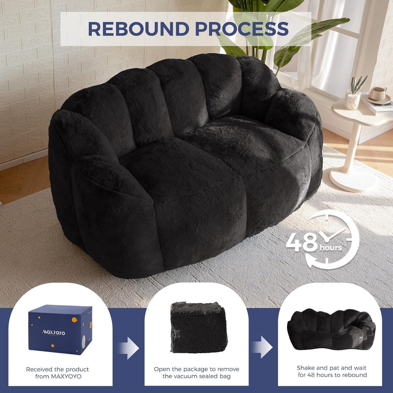 Bean Bag Chair Floral Shaped Sofa Includes Filling