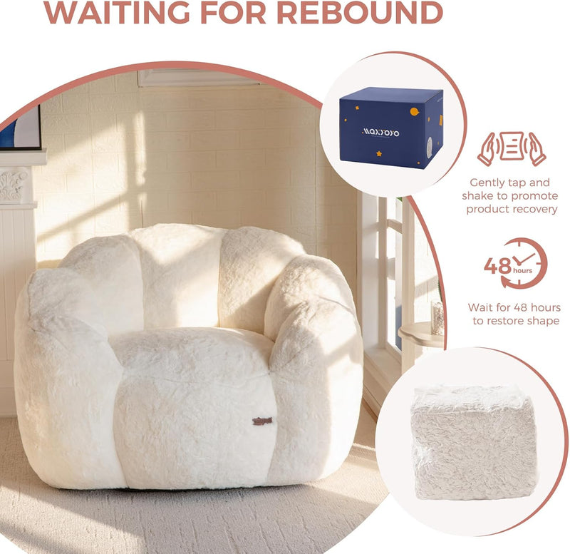 Bean Bag Chair Floral Shaped Sofa Includes Filling