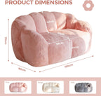 Bean Bag Chair Floral Shaped Sofa Includes Filling