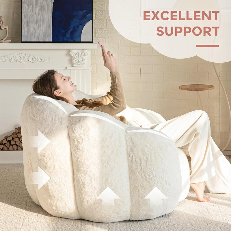 Bean Bag Chair Floral Shaped Sofa Includes Filling
