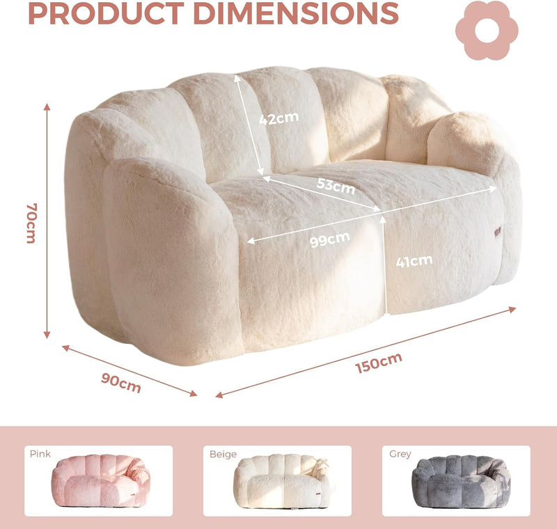 Bean Bag Chair Floral Shaped Sofa Includes Filling