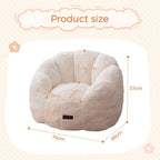 Bean Bag Chair Floral Shaped Sofa Includes Filling