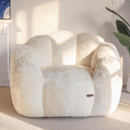 Floral Shaped Bean Bag Sofa Includes Filling Faux