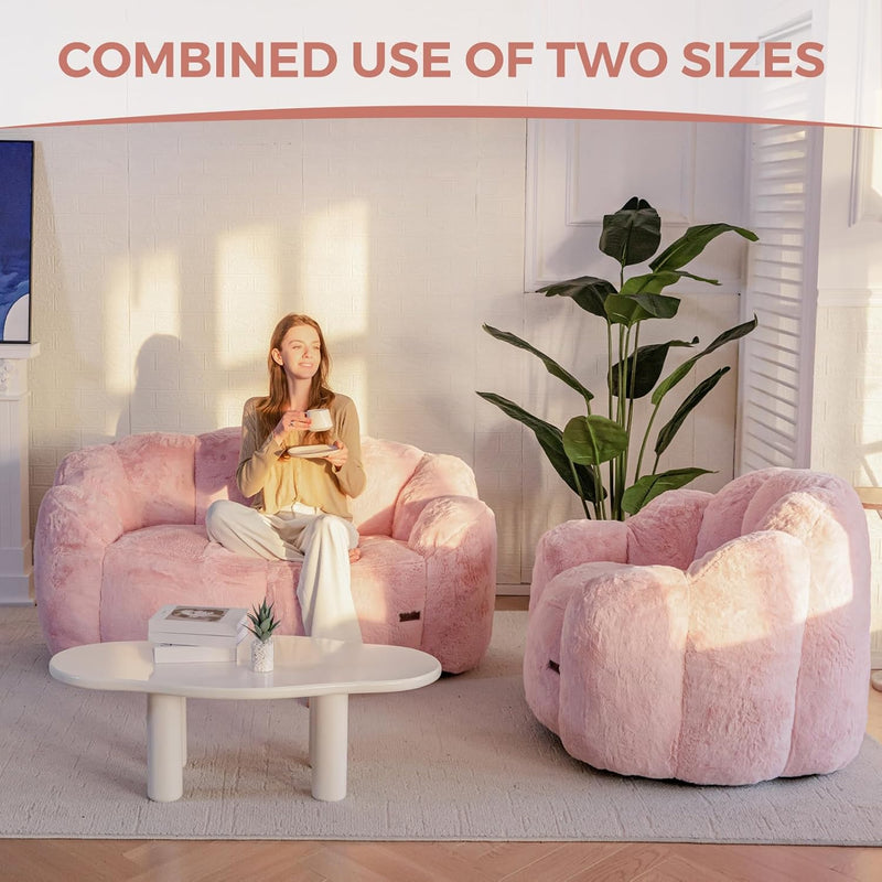 Bean Bag Chair Floral Shaped Sofa Includes Filling