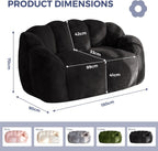 Bean Bag Chair Floral Shaped Sofa Includes Filling