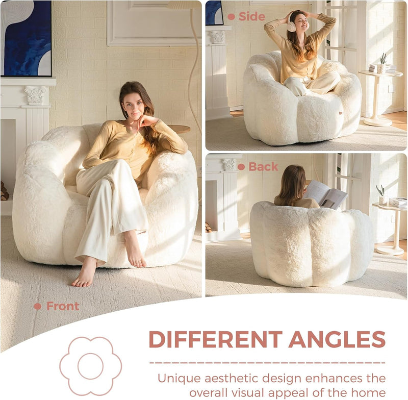 Bean Bag Chair Floral Shaped Sofa Includes Filling