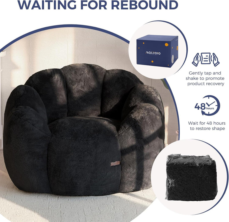 Bean Bag Chair Floral Shaped Sofa Includes Filling