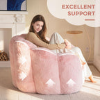 Bean Bag Chair Floral Shaped Sofa Includes Filling