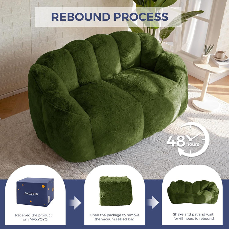 Bean Bag Chair Floral Shaped Sofa Includes Filling