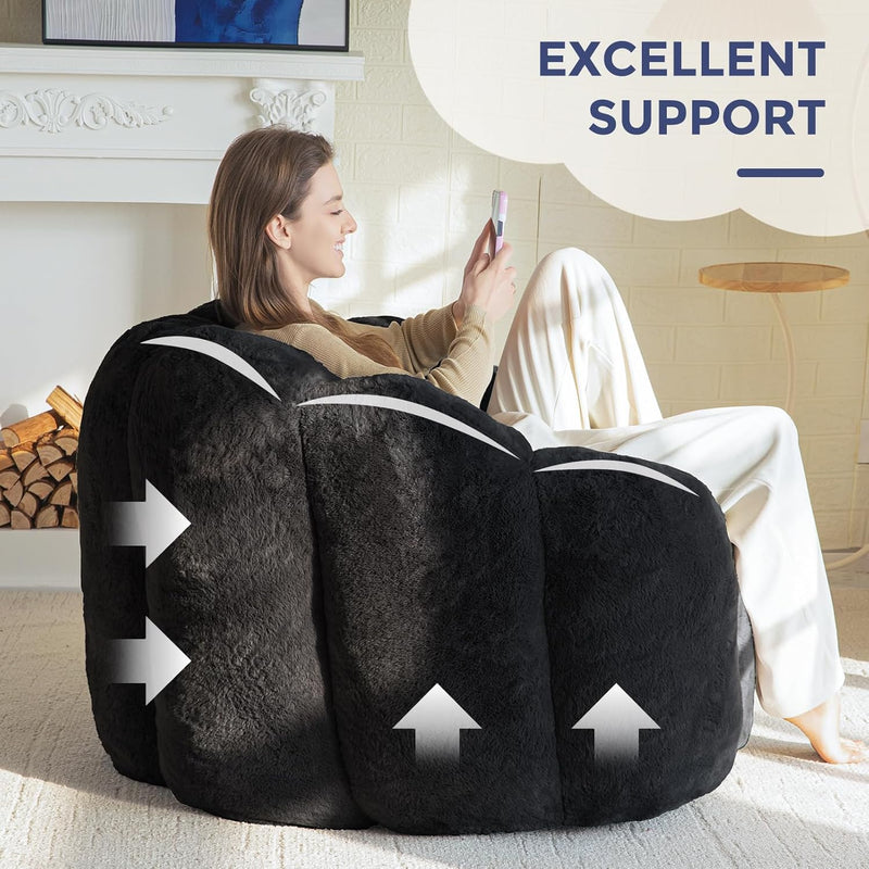 Bean Bag Chair Floral Shaped Sofa Includes Filling